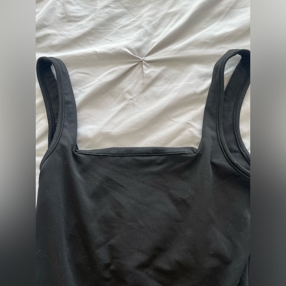 SHEIN black solid square neck tank bodysuit size 2(xs) - Picture 6 of 6